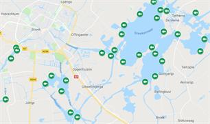Digitale kaart vaste fuikopstellingen Fryslân